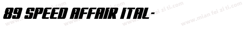 89 Speed Affair Ital字体转换